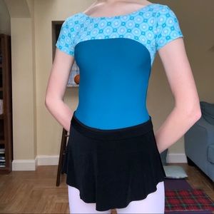 teal cap sleeve eleve leotard